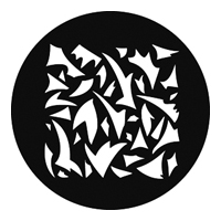 GAM:250-G681 -- G681 Pointed Breakup Xl Sq Steel Metal Gobo, Size: Specify