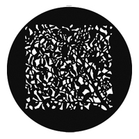 GAM:250-G688 -- G688 Realistic Leaves Sq Steel Metal Gobo, Size: Specify