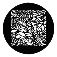 GAM:250-G690 -- G690 Leaf Pattern Square Steel Metal Gobo, Size: Specify