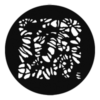 GAM:250-G691 -- G691 Pebbles Square Steel Metal Gobo, Size: Specify