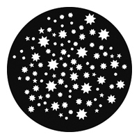 GAM:250-G777 -- G777 Stars On Stars Steel Metal Gobo, Size: Specify
