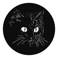 GAM:250-G823 -- G823 El Gato, The Cat Steel Metal Gobo, Size: Specify