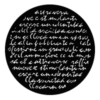 GAM:250-G853 -- G853 Handwriting Steel Metal Gobo, Size: Specify