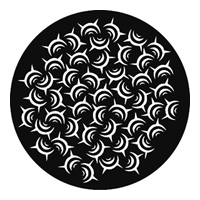 GAM:250-G871 -- G871 Fountain Breakup Steel Metal Gobo, Size: Specify