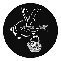 GAM:250-G905 -- G905 Easter Bunny Steel Metal Gobo, Size: Specify