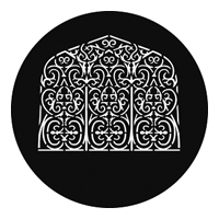 GAM:250-G918 -- G918 Persian Window Steel Metal Gobo, Size: Specify
