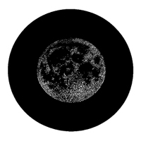 GAM:250-GT24 -- GT24 Halftone Full Moon Steel Metal Gobo, Size: Specify