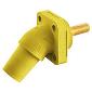 HBLFRASY Panel Mount 4/0 300/400A Angled 45deg Stud Female Yellow