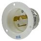 HBL2325 Twistlock 20a 250v 2pole/3wire Male Panel Inlet White