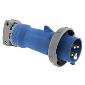 HBL460P9W Pin and Sleeve 60a 250v 3 phase 3pole/4wire Male Plug Blue