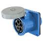 HBL5100R9W Pin and Sleeve 100a/125a 120-208v 3 phase 4pole/5wire Receptacle Female Connector Blue