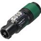 NL4FXX-W-S Cable End speakON® SPX 4 pole Green