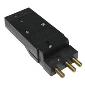 TRIXFER Trixfer Stage 3-Pin Bates 20A 125v Male Black