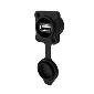 MAUSB-W-B USB 2.0 TypeA Female panel mount connector, D Series, air tight seal, rear 2.54mm 4 pin header, with rubber cover