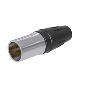 SCHM5 XLR 5 Pin Male, H Series Stainless Steel with gold plated pins, Silver Body