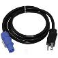 Power Cord Adapter 16AWG SJT x 6' Molded 515 to Blue Powercon