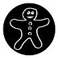 ROSCO:250-76563 -- 76563 Gingerbread Man Steel Metal Gobo, Size: Specify