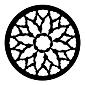 ROSCO:250-77145 -- 77145 Rose Window 2 Steel Metal Gobo, Size: Specify