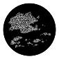 ROSCO:250-77603 -- 77603 Meshed Cumulo Nimbus 1  Steel Metal Gobo, Size: Specify