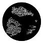 ROSCO:250-77604 -- 77604 Meshed Cumulo Nimbus 2 Steel Metal Gobo, Size: Specify
