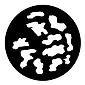 ROSCO:250-77738 -- 77738 Irregular Breakup Steel Metal Gobo By Kirk Bookman, Size: Specify