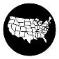 ROSCO:250-77877 -- 77877 America Steel Metal Gobo, Size: Specify