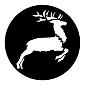 ROSCO:250-78383 -- 78383 Flying Reindeer Steel Metal Gobo, Size: Specify