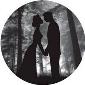 ROSCO:260-82842 -- 82842 Kiss Silhouette Under Tree Grayscale Bw Glass Gobo, Size: Specify