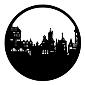GAM:250-G212 -- G212 Old City Skyline Steel Metal Gobo, Size: Specify