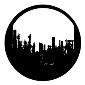 GAM:250-G213 -- G213 Industrial Skyline Steel Metal Gobo, Size: Specify