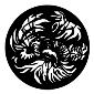 GAM:250-G217 -- G217 Jungle Leaf Steel Metal Gobo, Size: Specify