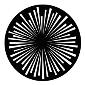 GAM:250-G235 -- G235 Radial Lines Steel Metal Gobo, Size: Specify