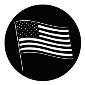 GAM:250-G237 -- G237 American Flag Steel Metal Gobo, Size: Specify