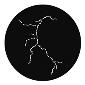 GAM:250-G268 -- G268 Lightning Steel Metal Gobo, Size: Specify