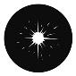GAM:250-G281 -- G281 Spotlight Gobo #8 Steel Metal Gobo, Size: Specify