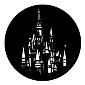 GAM:250-G316 -- G316 Fantasy Castle Steel Metal Gobo, Size: Specify