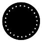 GAM:250-G394 -- G394 Circle Of Stars Steel Metal Gobo, Size: Specify
