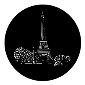 GAM:250-G544 -- G544 Eiffel Tower Steel Metal Gobo, Size: Specify
