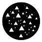 GAM:250-G600 -- G600 Small Triangles Steel Metal Gobo, Size: Specify