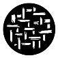 GAM:250-G625 -- G625 Basketweave 2 Steel Metal Gobo, Size: Specify