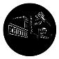 GAM:250-G627 -- G627 Street Scene 1 Steel Metal Gobo, Size: Specify