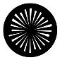 GAM:250-G638 -- G638 Radial Lines 2 Steel Metal Gobo, Size: Specify