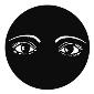 GAM:250-G715 -- G715 Eyes Steel Metal Gobo, Size: Specify