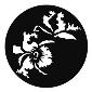 GAM:250-G838 -- G838 Exotic Flowers Steel Metal Gobo, Size: Specify