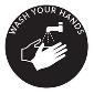 ROSCO:RHealth#15 -- RHealth #15 Wash Your Hands BW Glass Gobo, Size: Specify