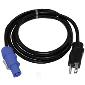 Power Cord Adapter 16AWG SJT x 6' Molded 515 to Blue Powercon