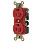HBL5352R 20a 125v 520R Female Duplex Outlet Receptacle - Industrial, Red