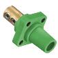 HBLFRGN Panel Mount 2/0 - 4/0 400A Double Screw Female Green