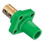 HBLFRGN Panel Mount 2/0 - 4/0 400A Double Screw Female Green