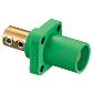 HBLMRGN Panel Mount 2/0 - 4/0 400A Double Screw Male Green